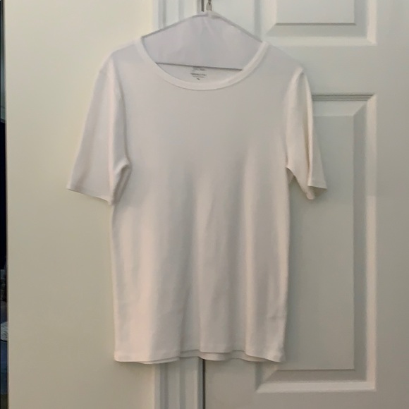 JCrew White Crewneck Perfect Fit T - Picture 2 of 2